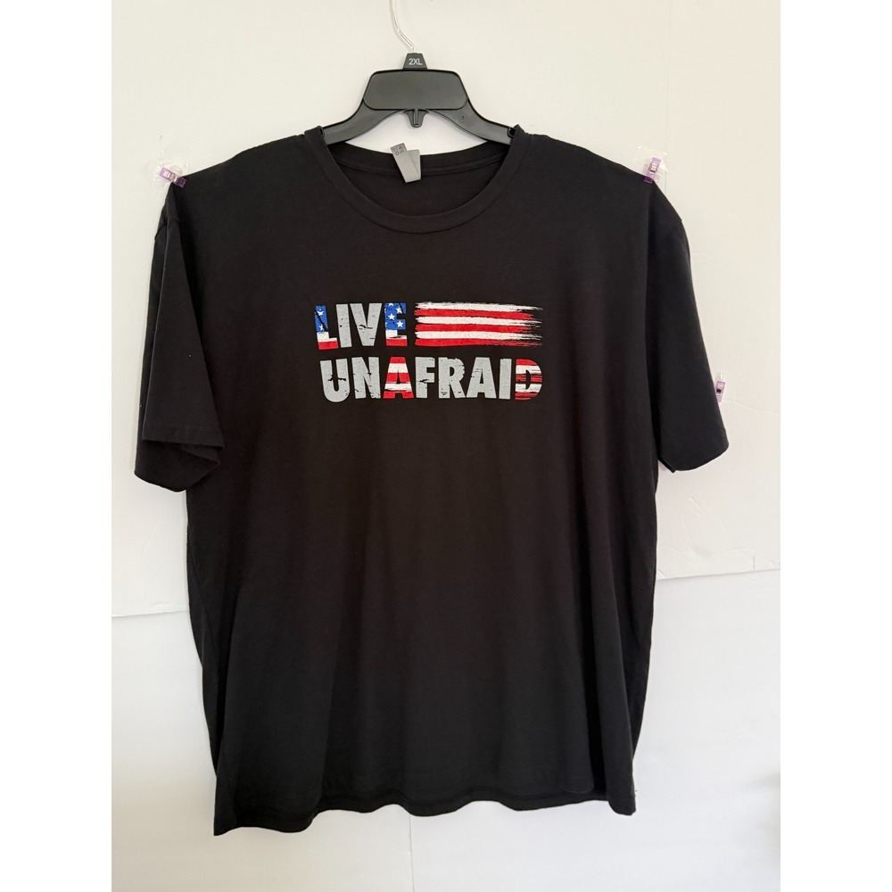 Next Level Apparel T Shirt Men's 3XL Live Unafraid Graphic